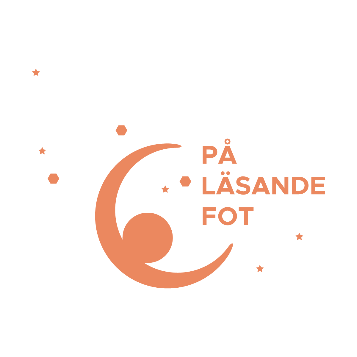 Logo på läsande fot orange